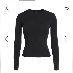 Skims cotton jersey Long Sleeve Top Soot size M